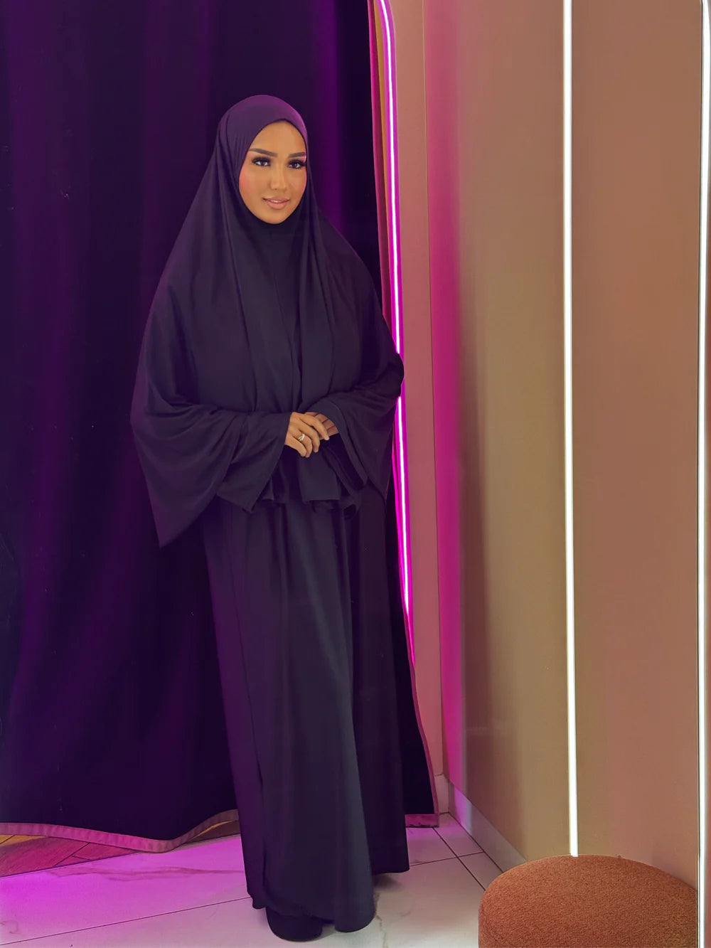 Abaya + voile Hijab à enfilé