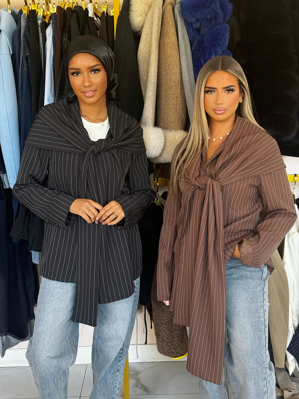 Blazer écharpe intégré