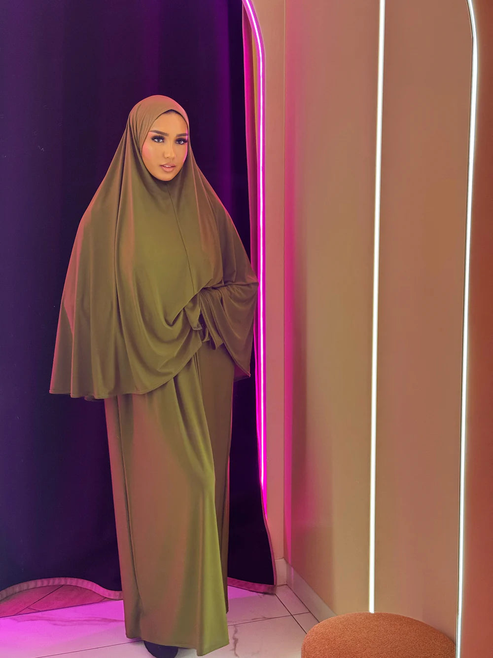 Abaya + voile Hijab à enfilé